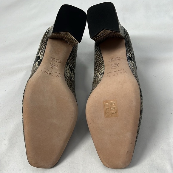 NWOB Via Spiga Snakeskin Block Heels - Picture 8 of 8